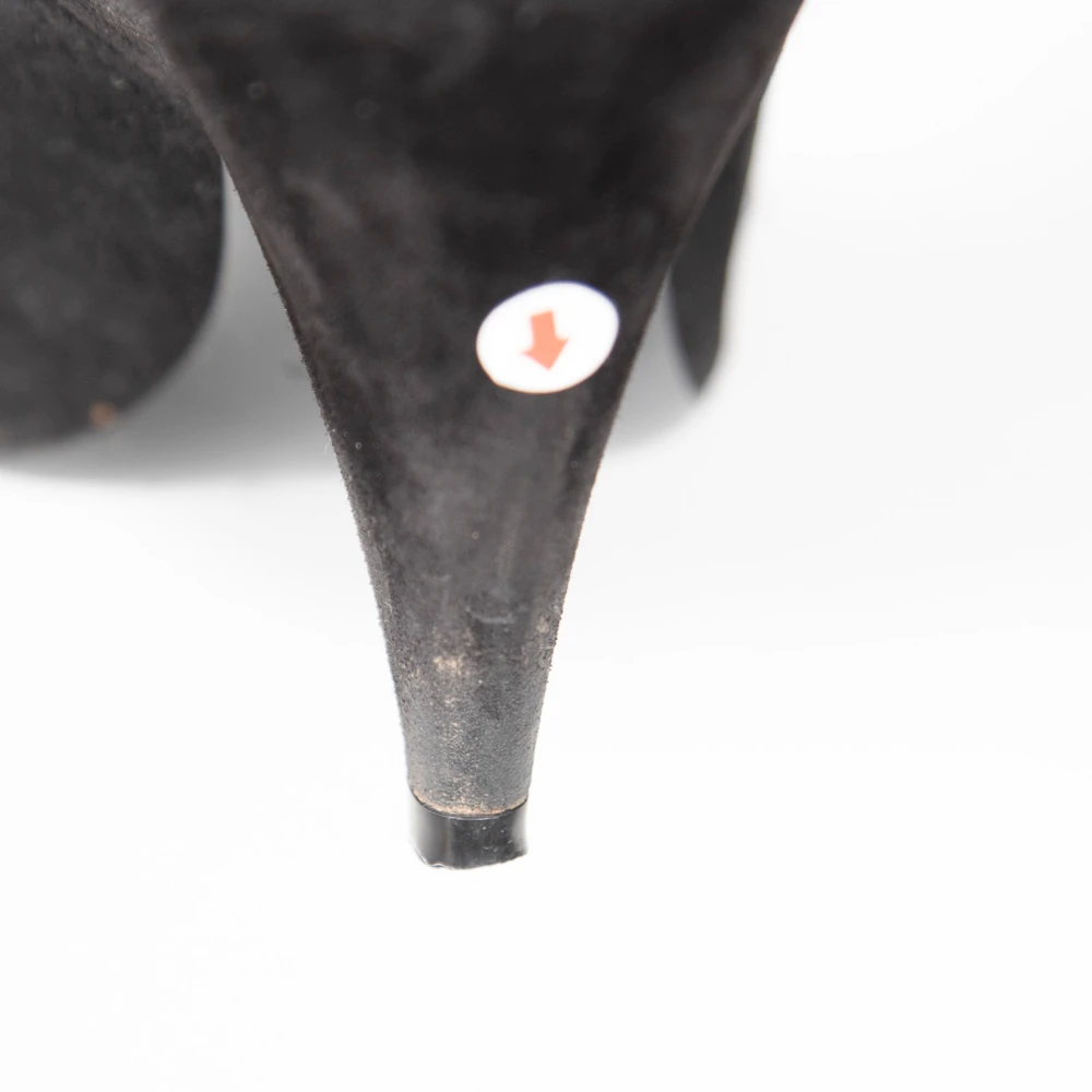 Saint Laurent Black Era 85 Over-the-Knee Suede Boots