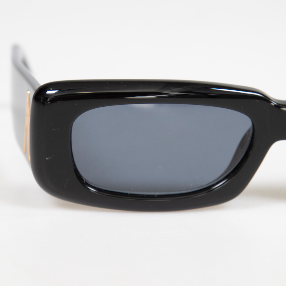 Linda Farrow Linda Farrow x The Attico Black Mini Marfa Rectangle Sunglasses