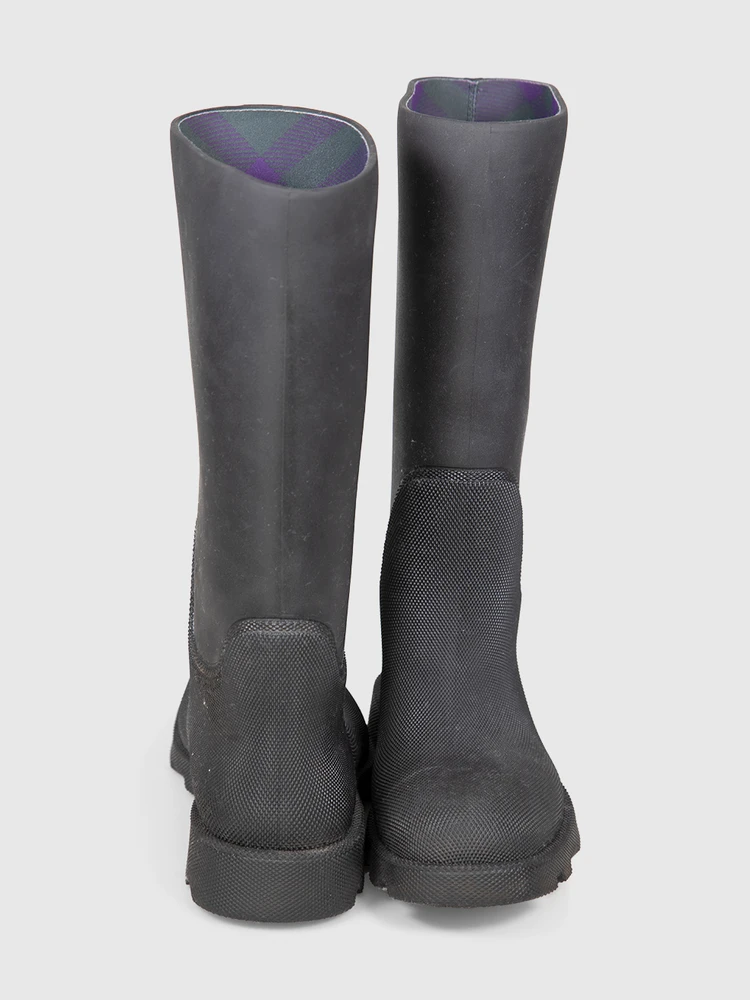 Burberry Black Rubber Marsh High Boots
