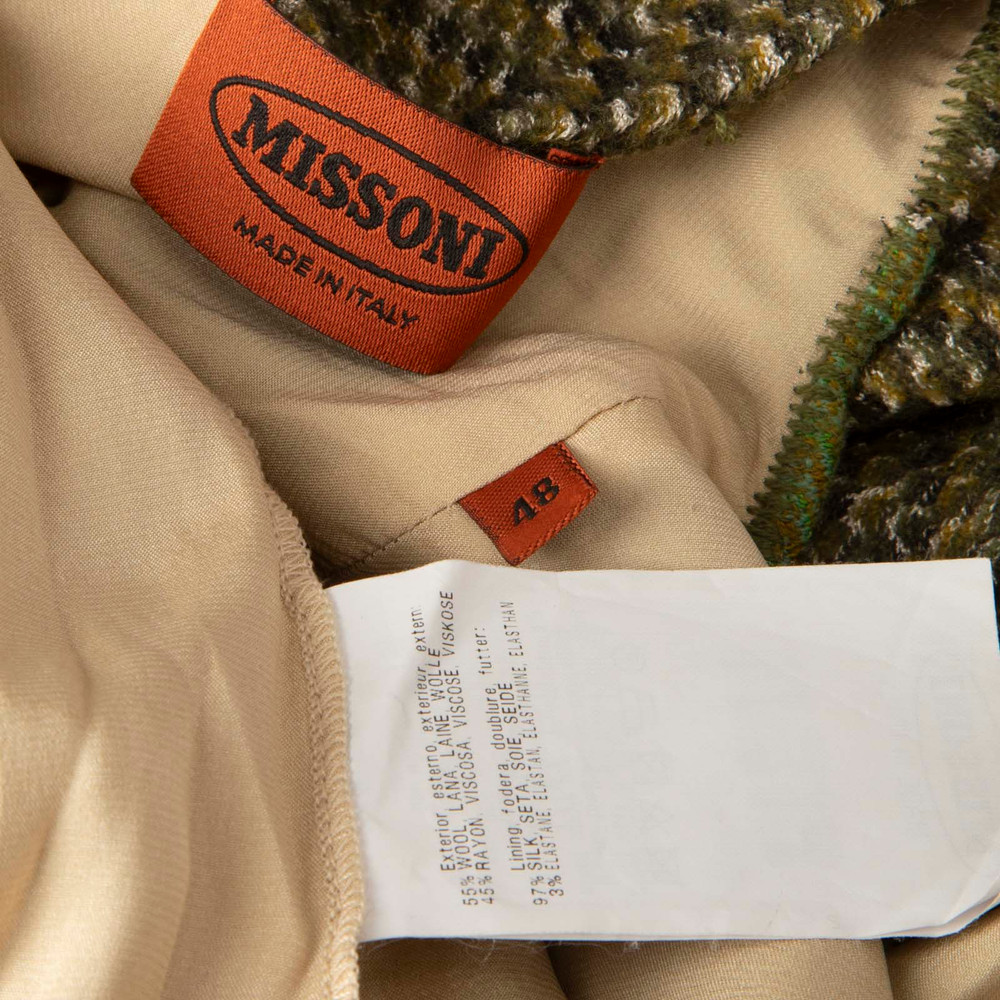 Missoni Green Wool Panelled Dress