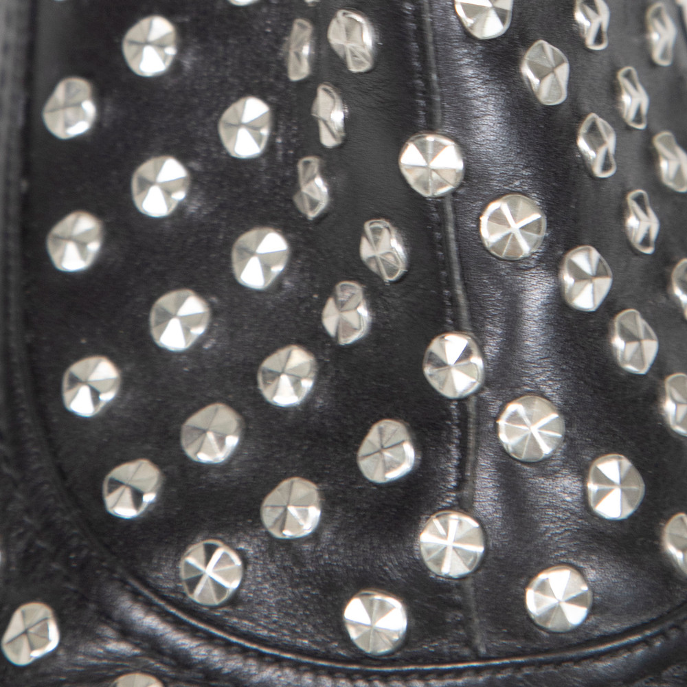 Alexander McQueen Black Studded Ankle Boots