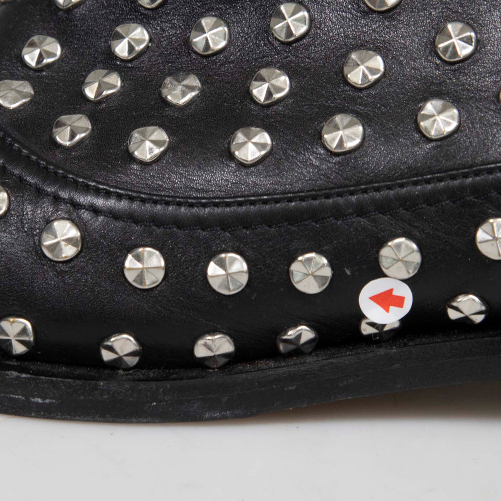 Alexander McQueen Black Studded Ankle Boots
