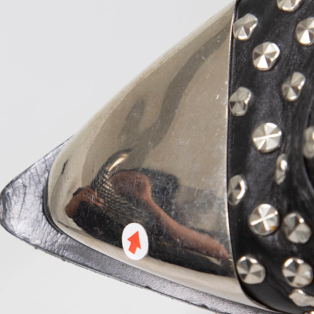 Alexander McQueen Black Studded Ankle Boots
