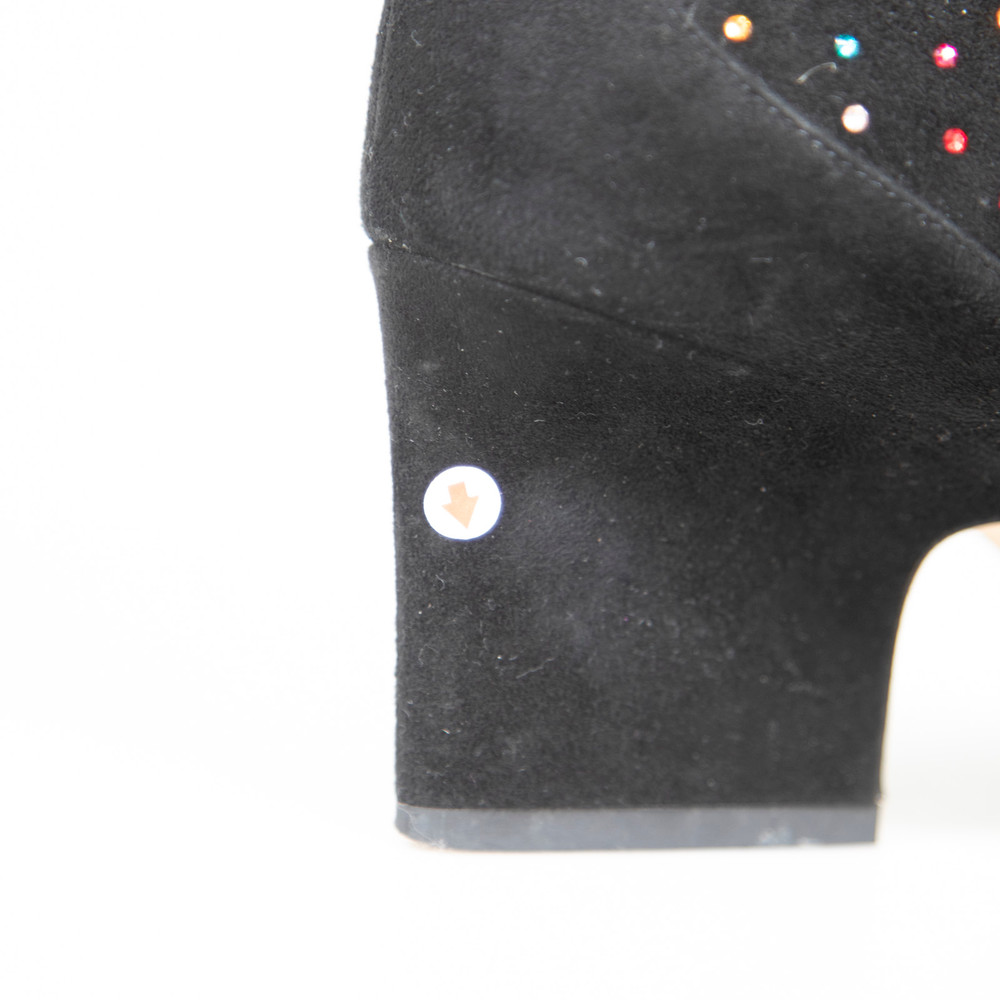 Jimmy Choo Black Suede Crystal Embellished Boots
