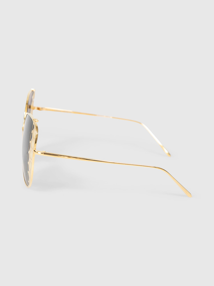 Linda Farrow 22K Gold Plated Amelia Sunglasses