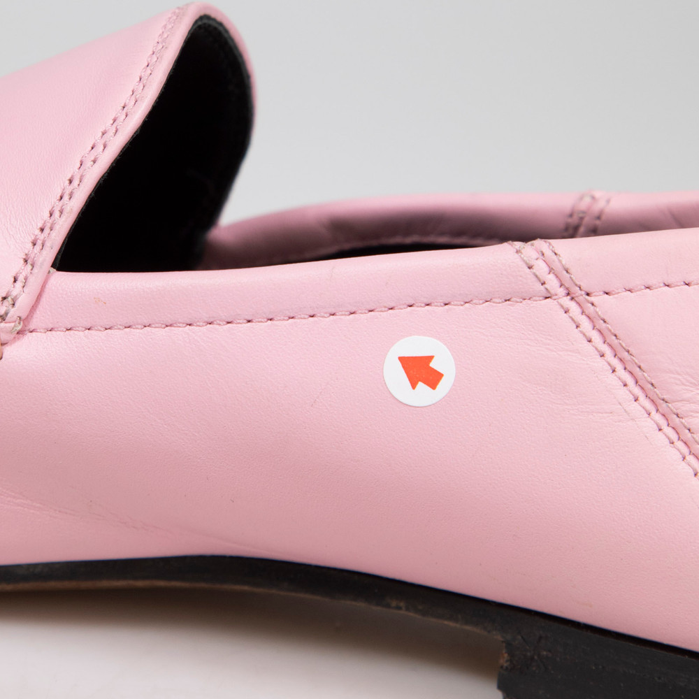 Gucci Pink Leather Cat Loafers