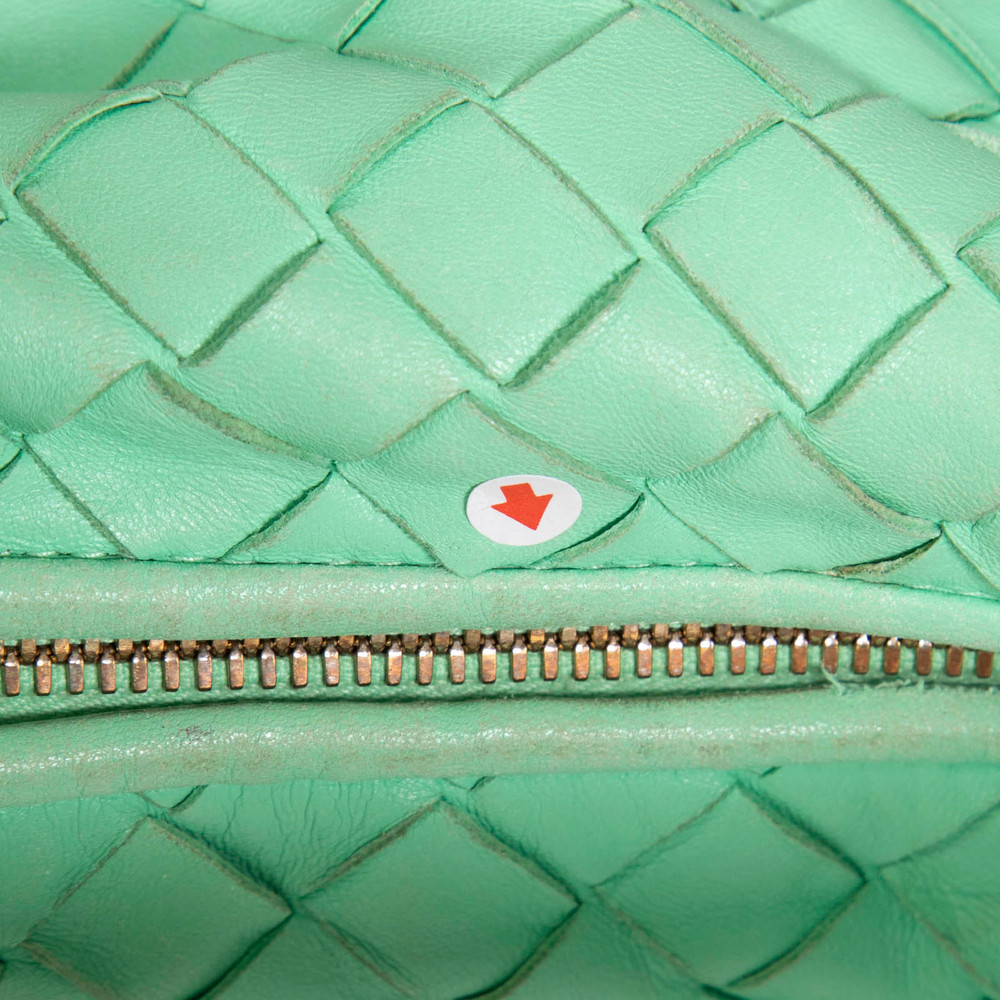 Bottega Veneta Green Intreciato Mini Jodie Bag