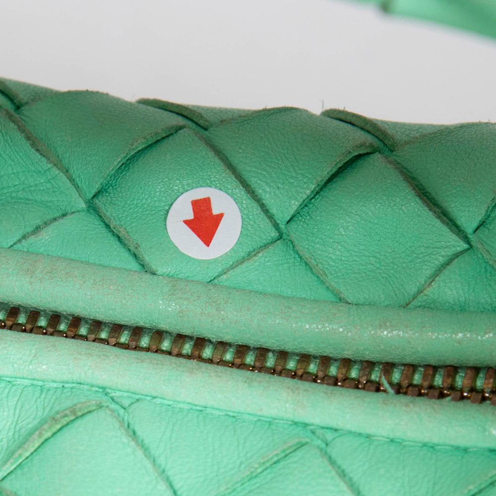 Bottega Veneta Green Intreciato Mini Jodie Bag