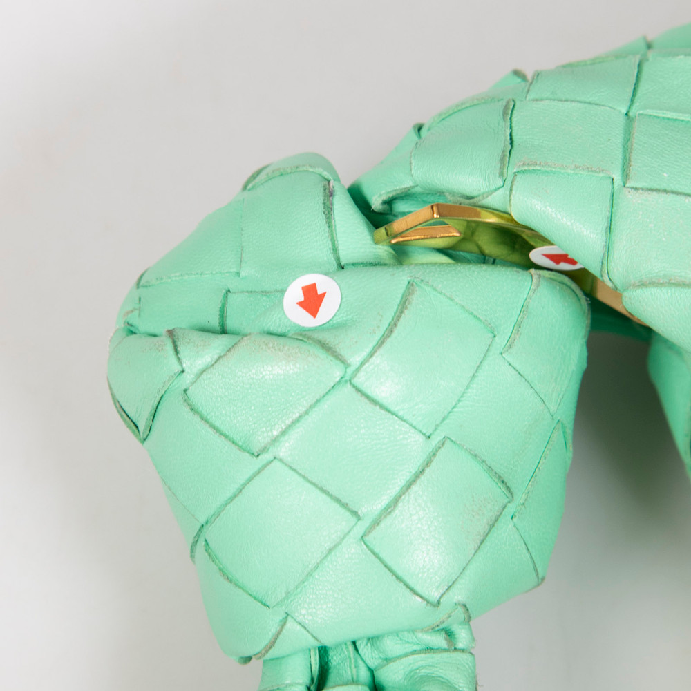 Bottega Veneta Green Intreciato Mini Jodie Bag