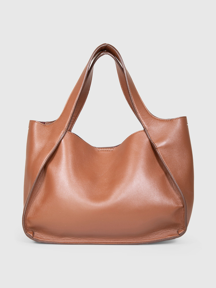 Stella McCartney Brown Perforated Logo Tote