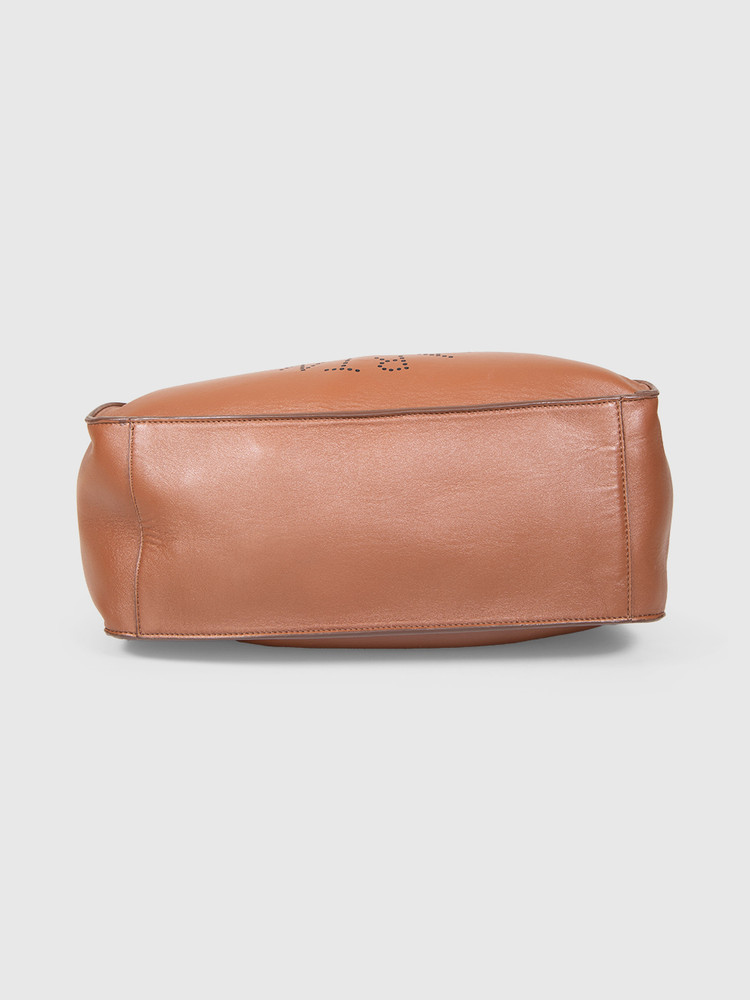 Stella McCartney Brown Perforated Logo Tote