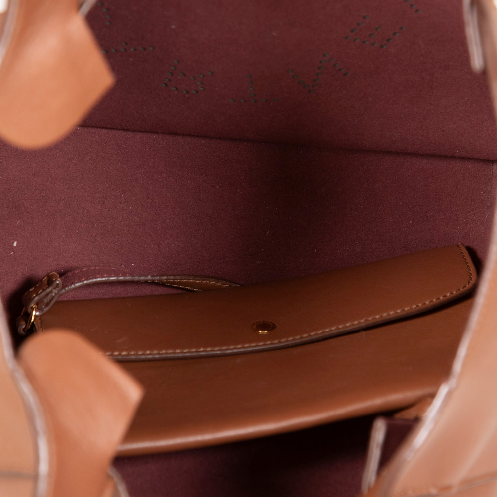 Stella McCartney Brown Perforated Logo Tote