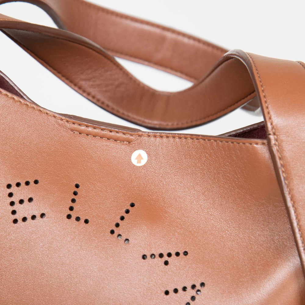Stella McCartney Brown Perforated Logo Tote