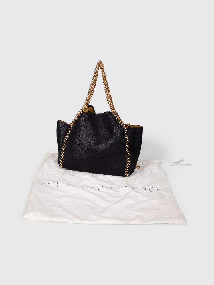 Stella McCartney Black Vegan Suede Tiny Falabella