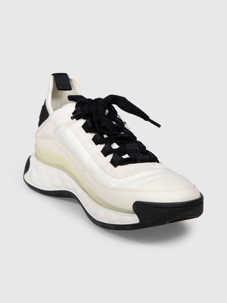 Chanel White Chunky CC Sneakers