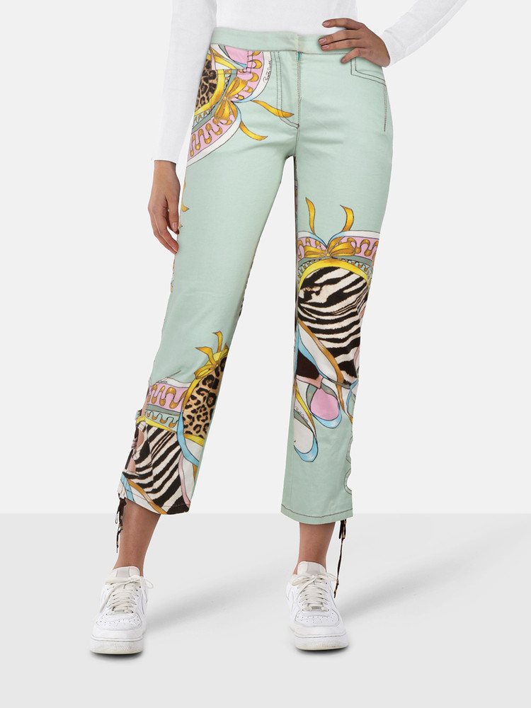 Roberto Cavalli Vintage S/S 2004 Abstract Printed Trousers