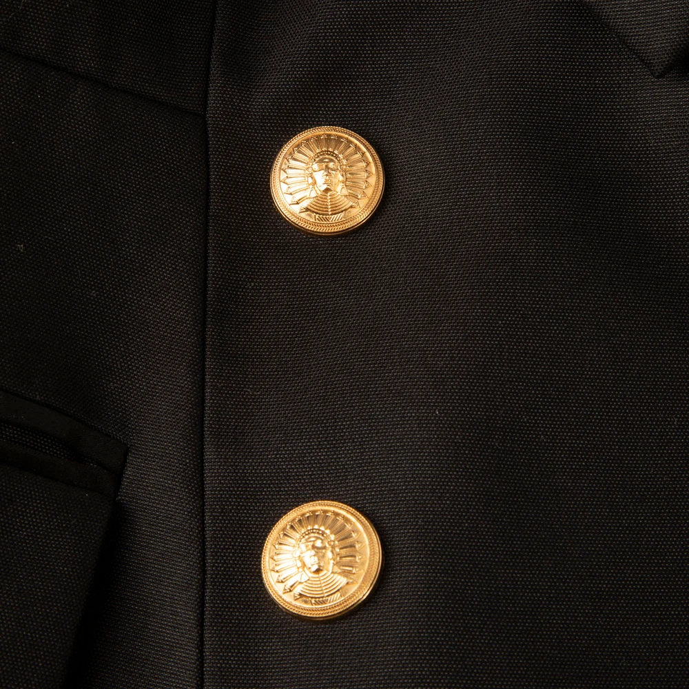 Balmain Black Halterneck Double Breasted Vest