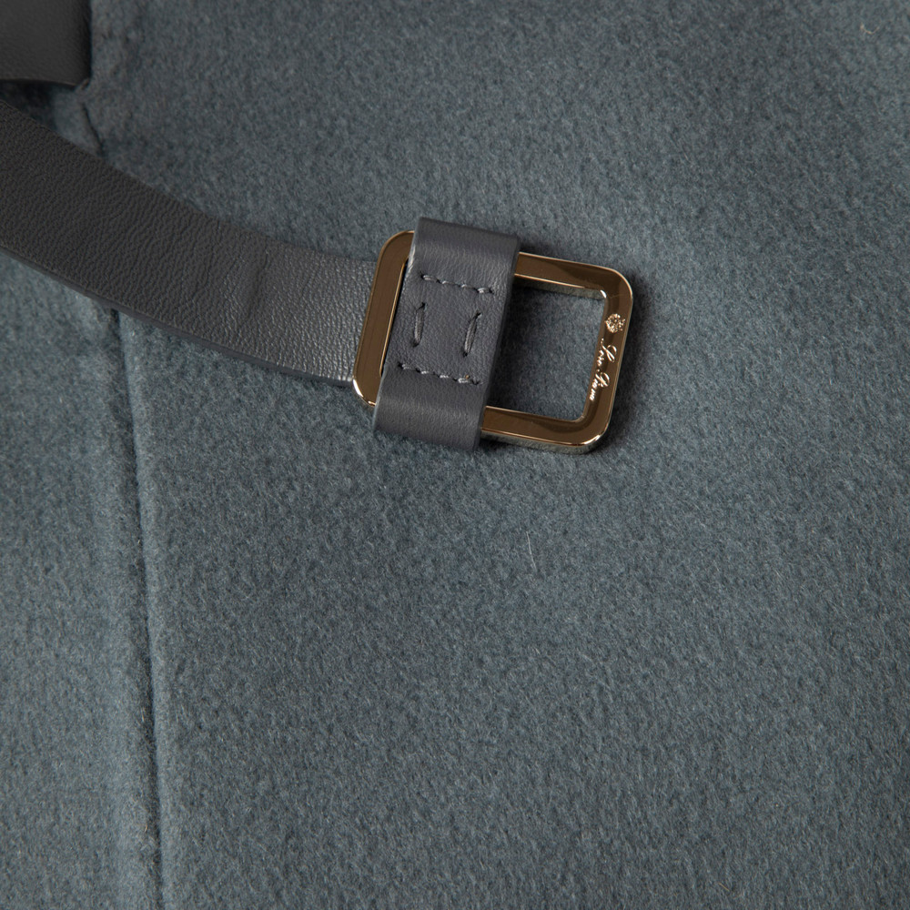 Loro Piana Blue Belted Cashmere Cape