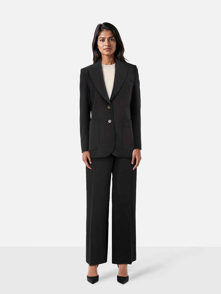 Bella Freud Black Wool Blazer & Trousers Suit Set