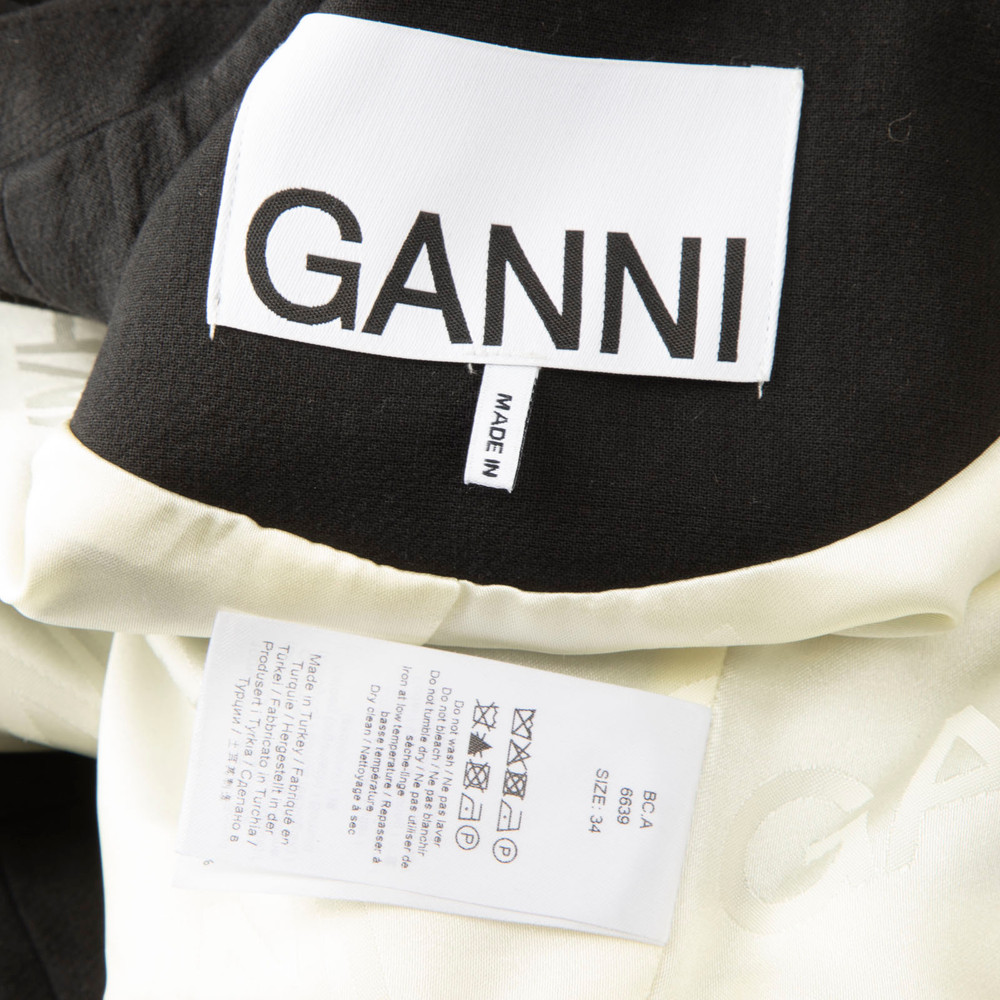 Ganni Black Cropped Blazer