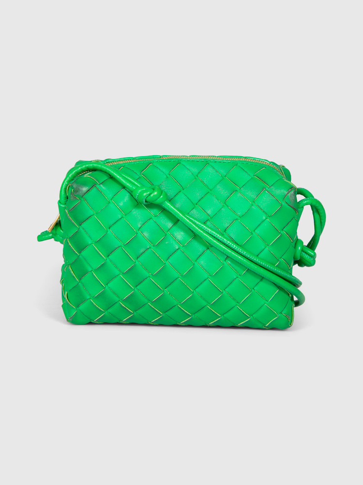 Bottega Veneta Green Intrecciato Leather Loop Bag