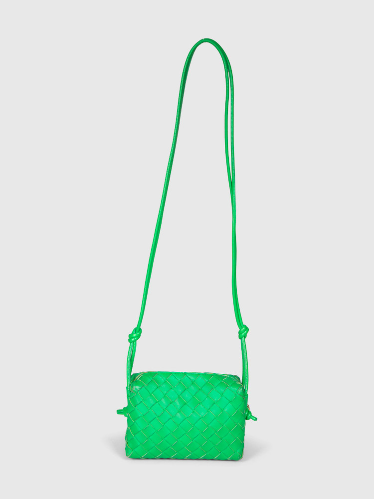 Bottega Veneta Green Intrecciato Leather Loop Bag