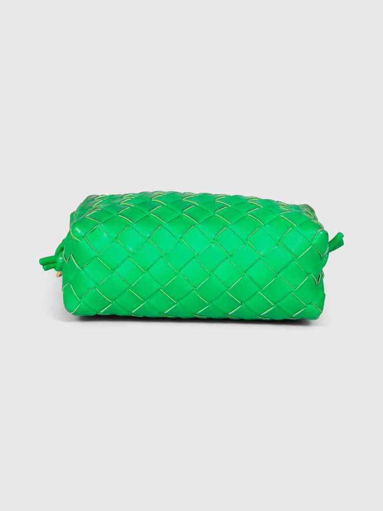 Bottega Veneta Green Intrecciato Leather Loop Bag