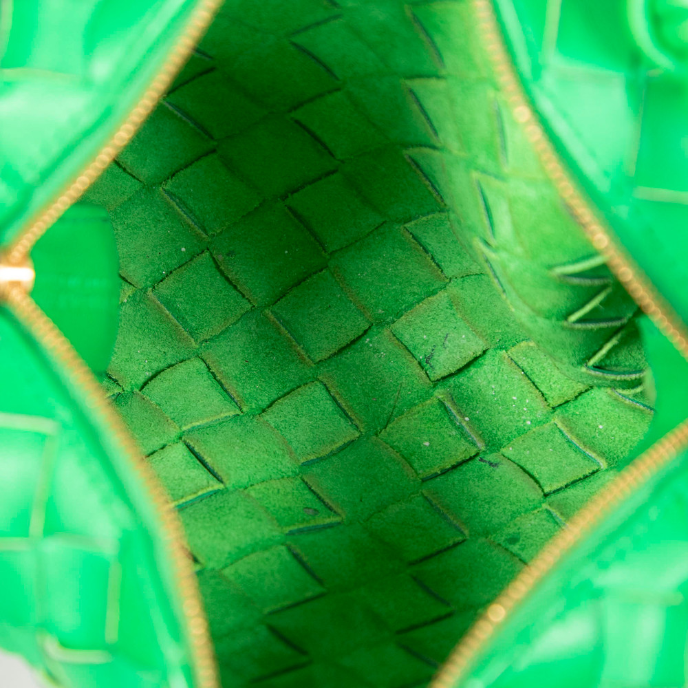 Bottega Veneta Green Intrecciato Leather Loop Bag