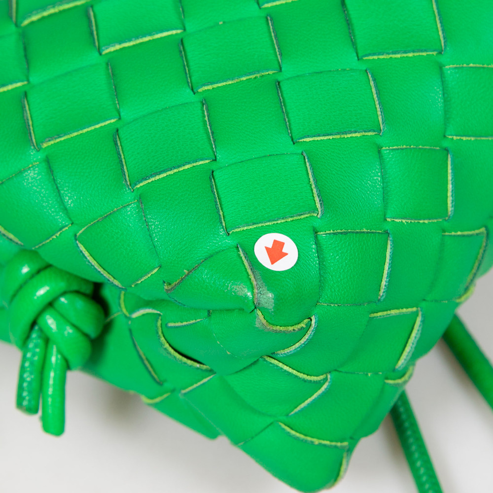 Bottega Veneta Green Intrecciato Leather Loop Bag