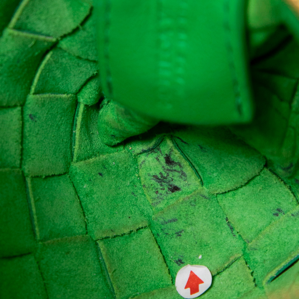 Bottega Veneta Green Intrecciato Leather Loop Bag