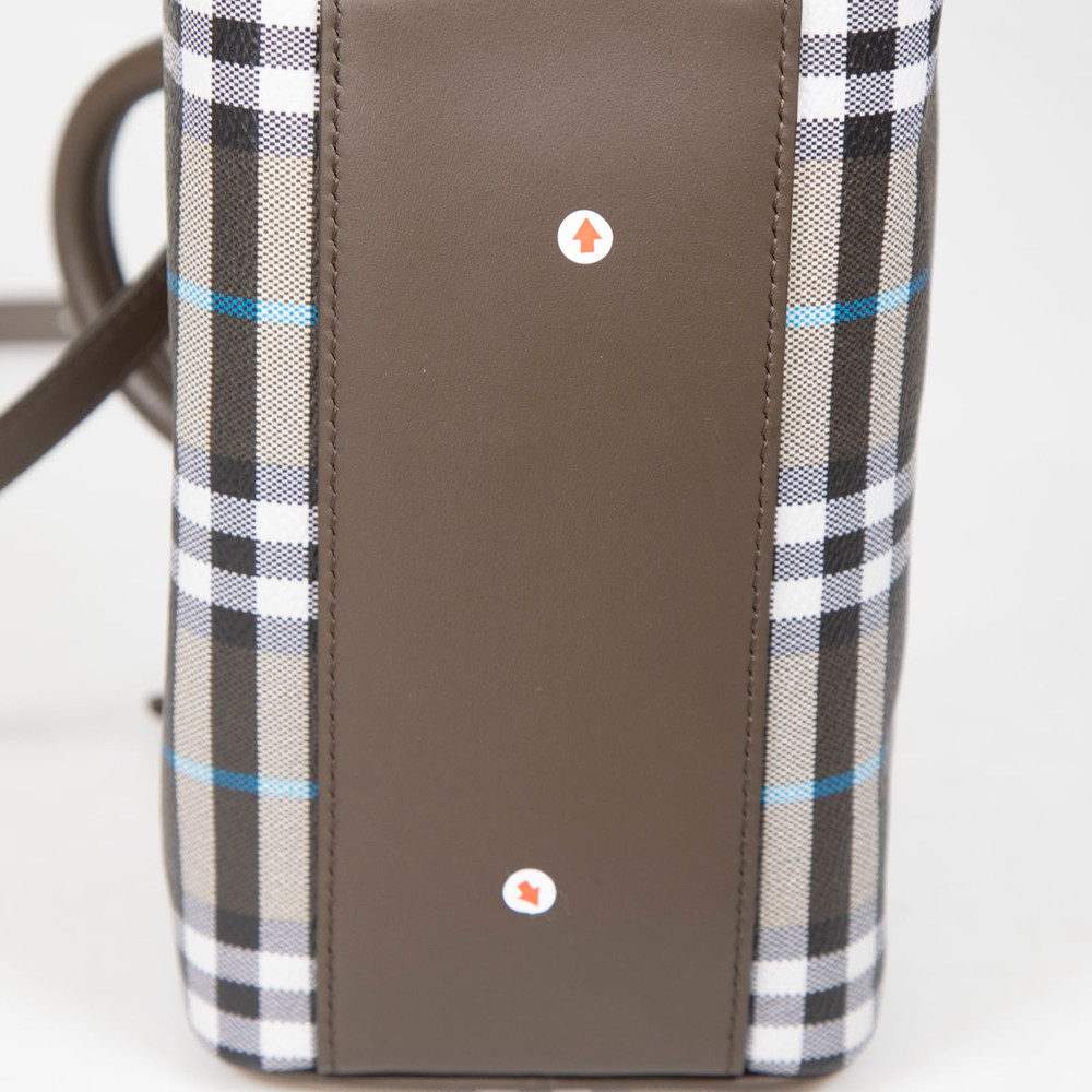 Burberry Brown Check Print Mini Bowling Bag
