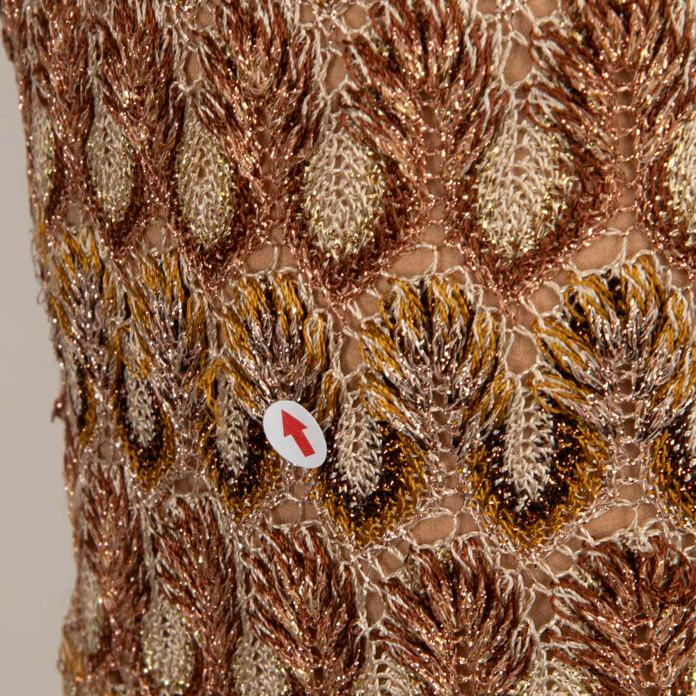 Missoni Brown Mini Knit Draped Dress