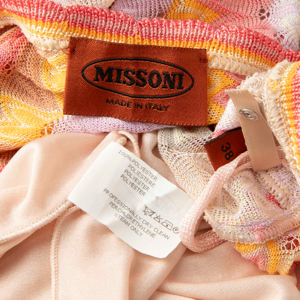 Missoni Abstract Knit Long Sleeve Mini Dress