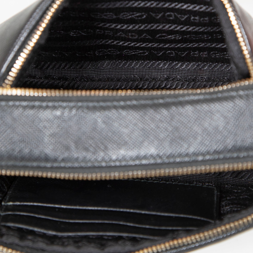 Prada Black Saffiano Leather Mini Camera Bag