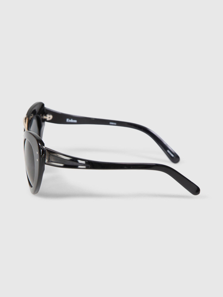 Linda Farrow Linda Farrow x Erdem Black Cat Eye Sunglasses
