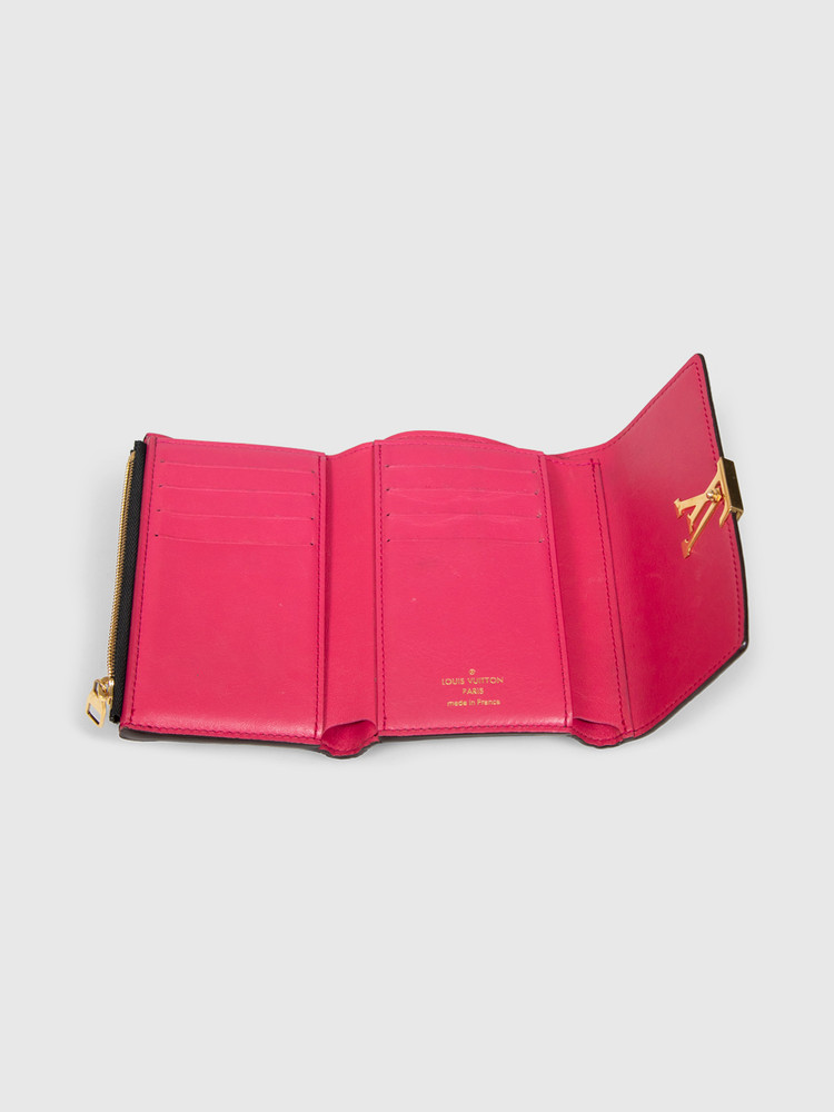 Louis Vuitton Black Leather Capucines Compact Wallet