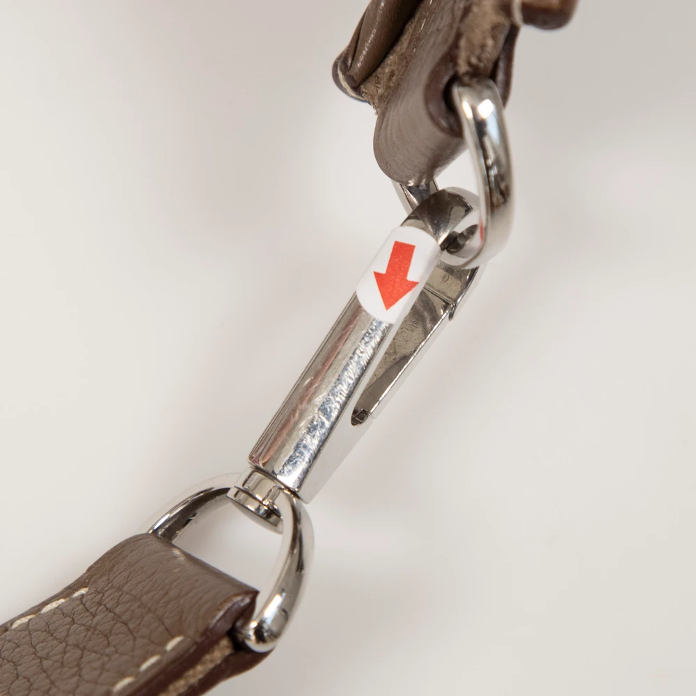 Hermès 2018 Etoupe Clemence Leather Evelyne III 33 Bag