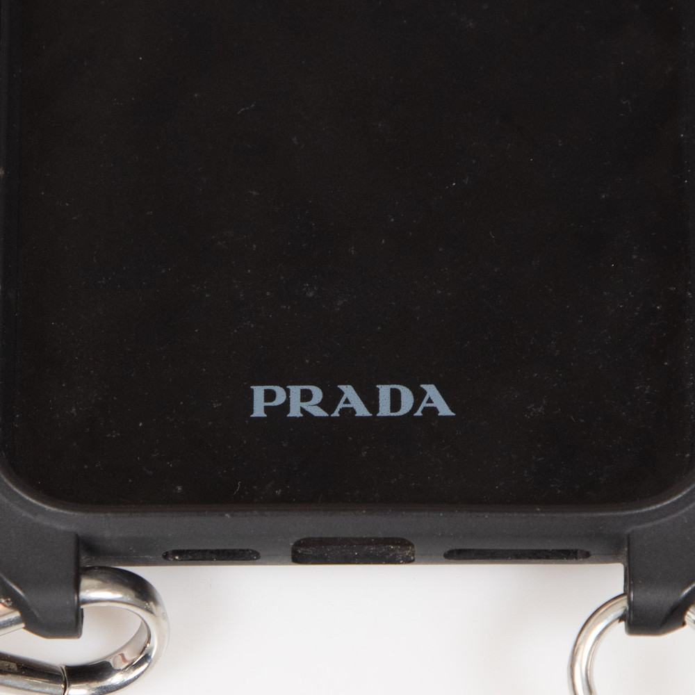 Prada Black Saffiano Leather iPhone 15 Pro Max Case