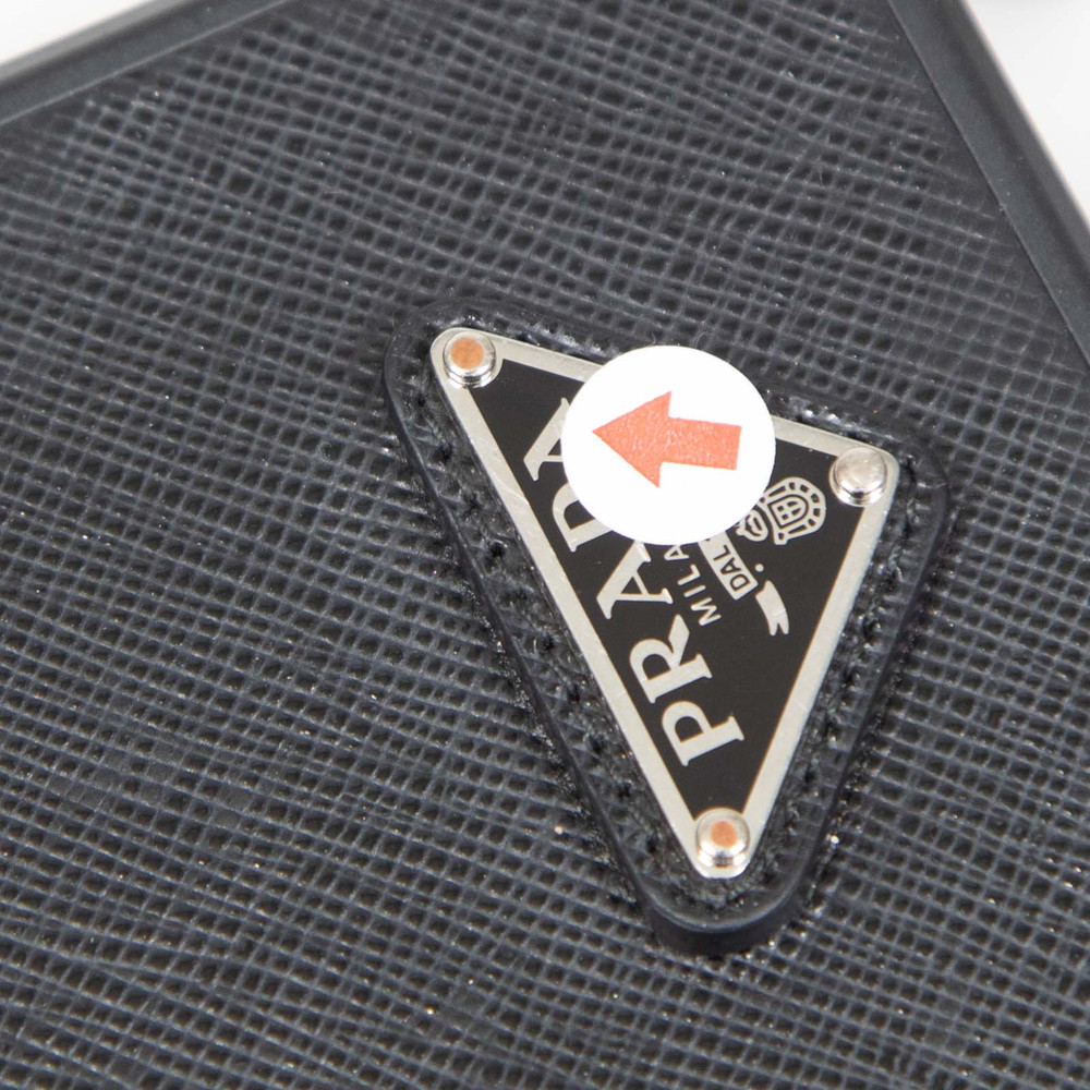 Prada Black Saffiano Leather iPhone 15 Pro Max Case