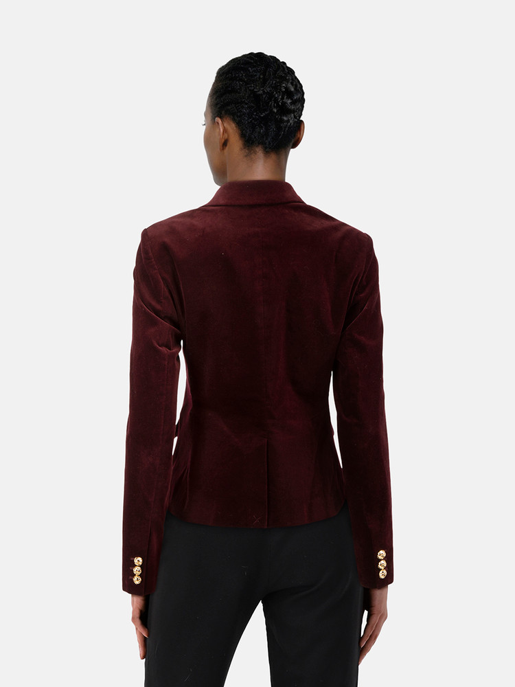FRAME Burgundy Velvet Blazer