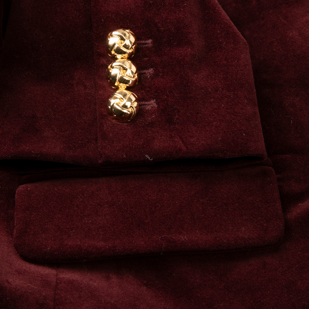 FRAME Burgundy Velvet Blazer