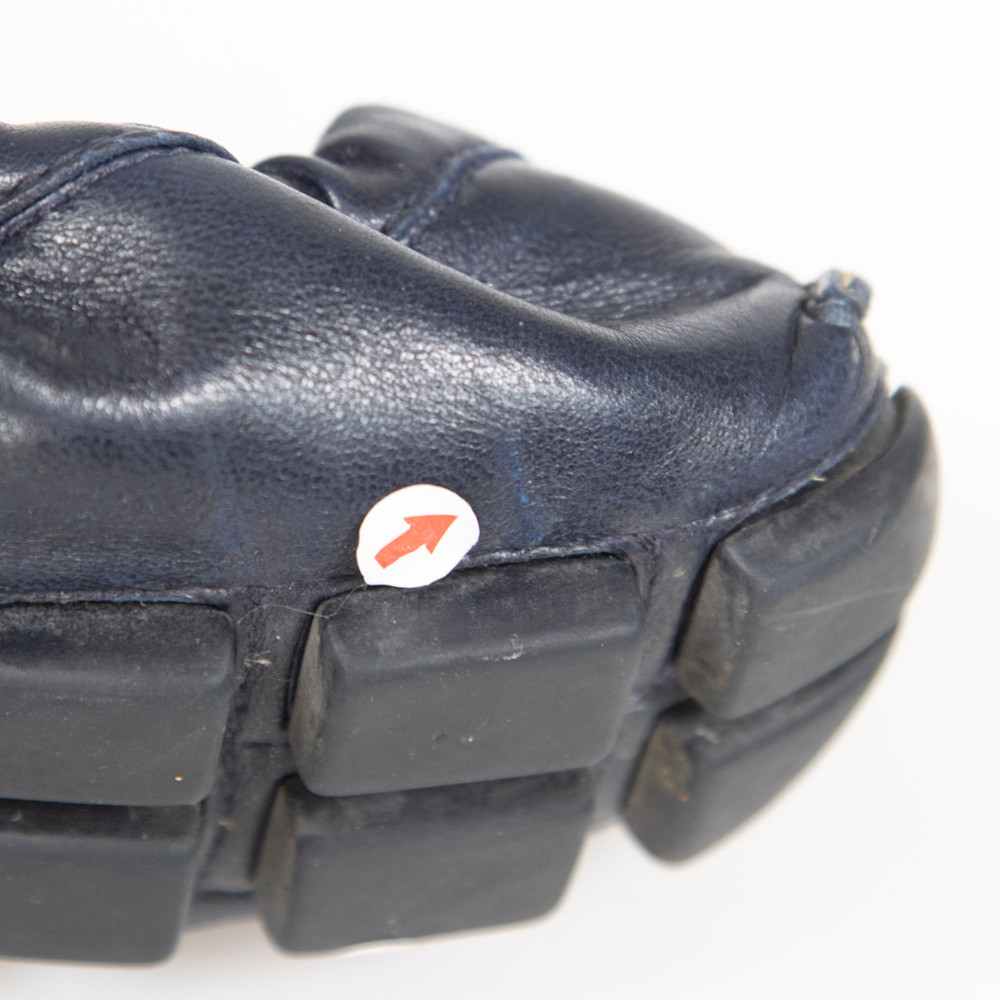 Prada Navy Leather Driving Loafers