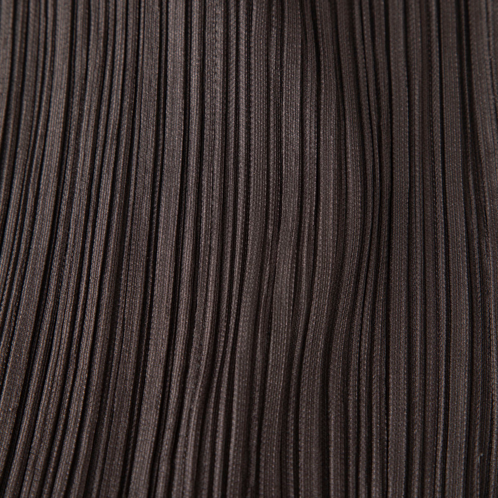 Issey Miyake Pleats Please Brown Pleated Elasticated Trousers