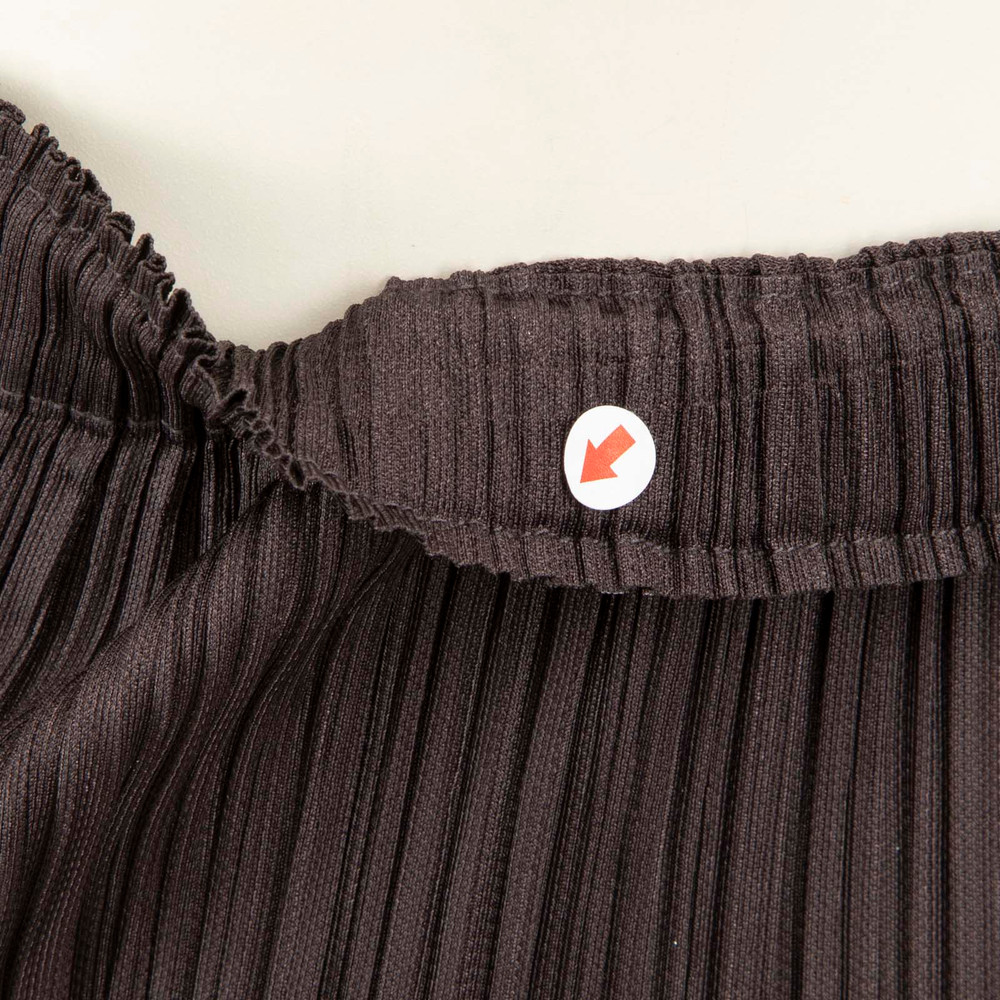 Issey Miyake Pleats Please Brown Pleated Elasticated Trousers