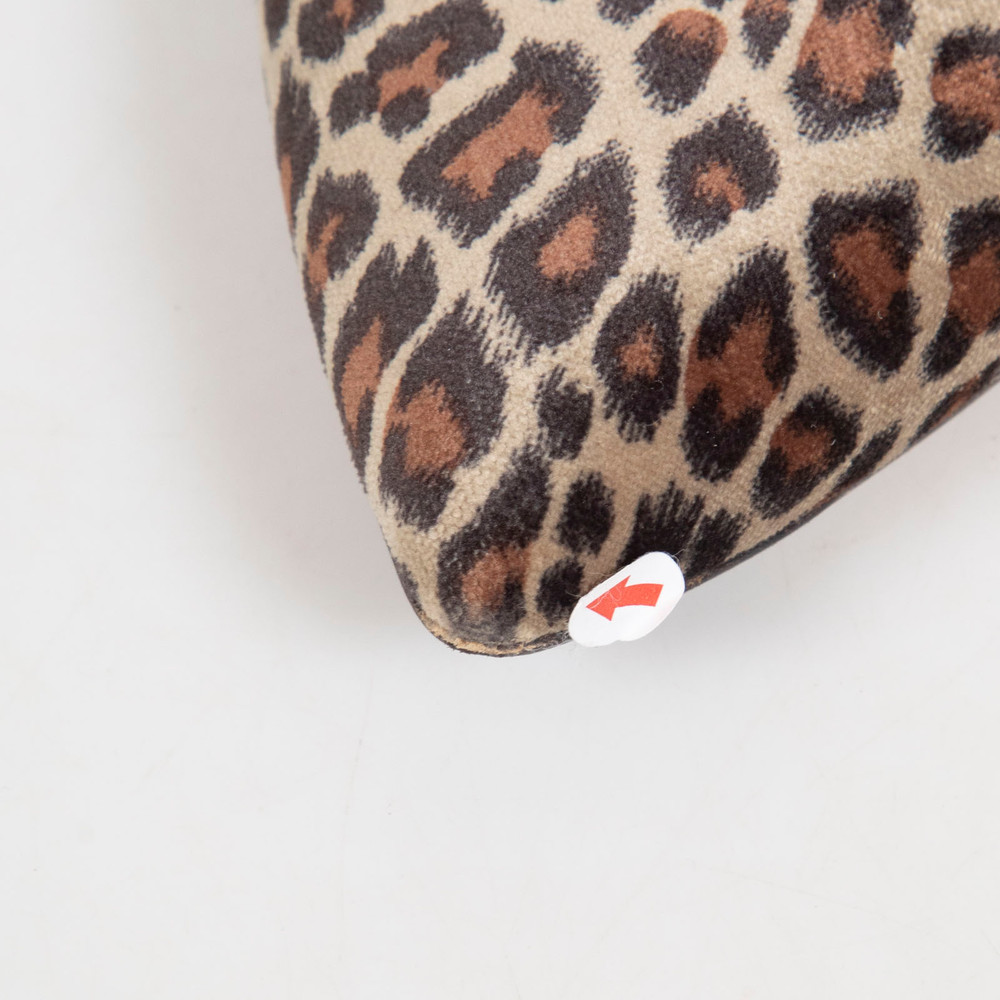 Charlotte Olympia Brown Leopard Kitty Ballet Flats
