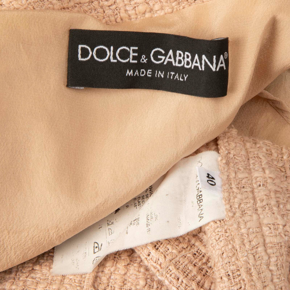 Dolce & Gabbana Pink Lace Trim Jacket