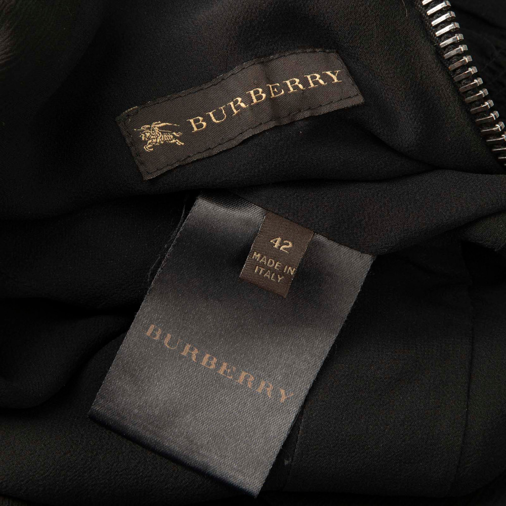 Burberry Black Silk Long Sleeve Dress