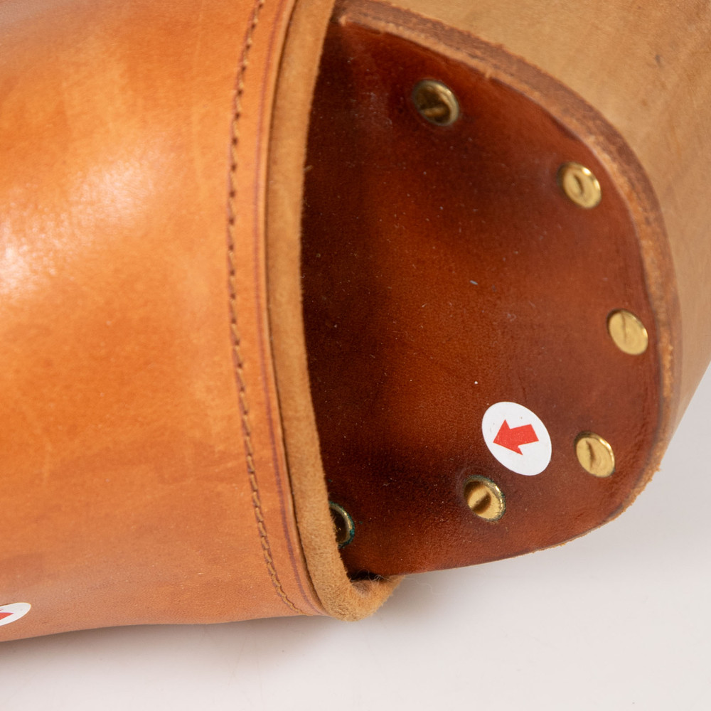 Céline Brown Leather Wedge Sandals