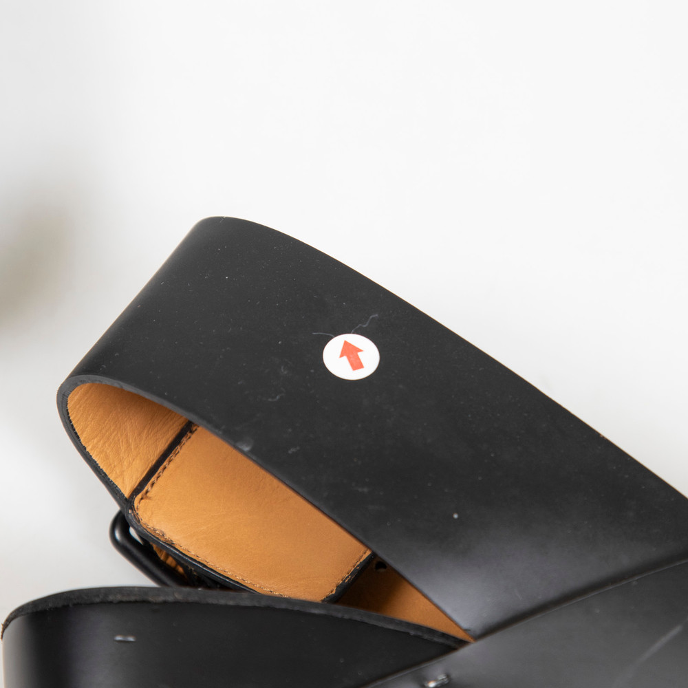 Acne Studios Black Leather Platform Clogs