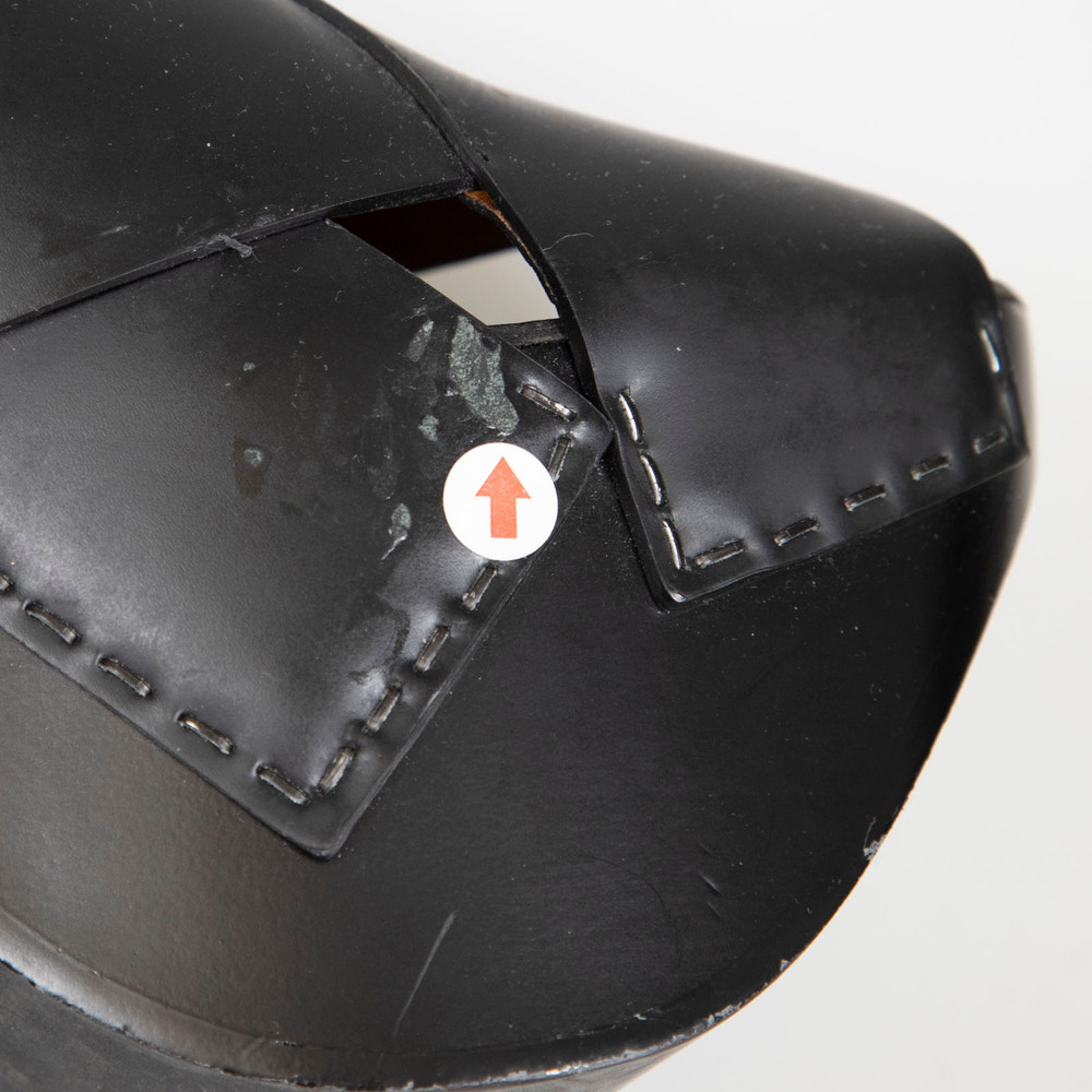 Acne Studios Black Leather Platform Clogs